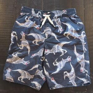 Dinosaur Print Kids Swim Trunks